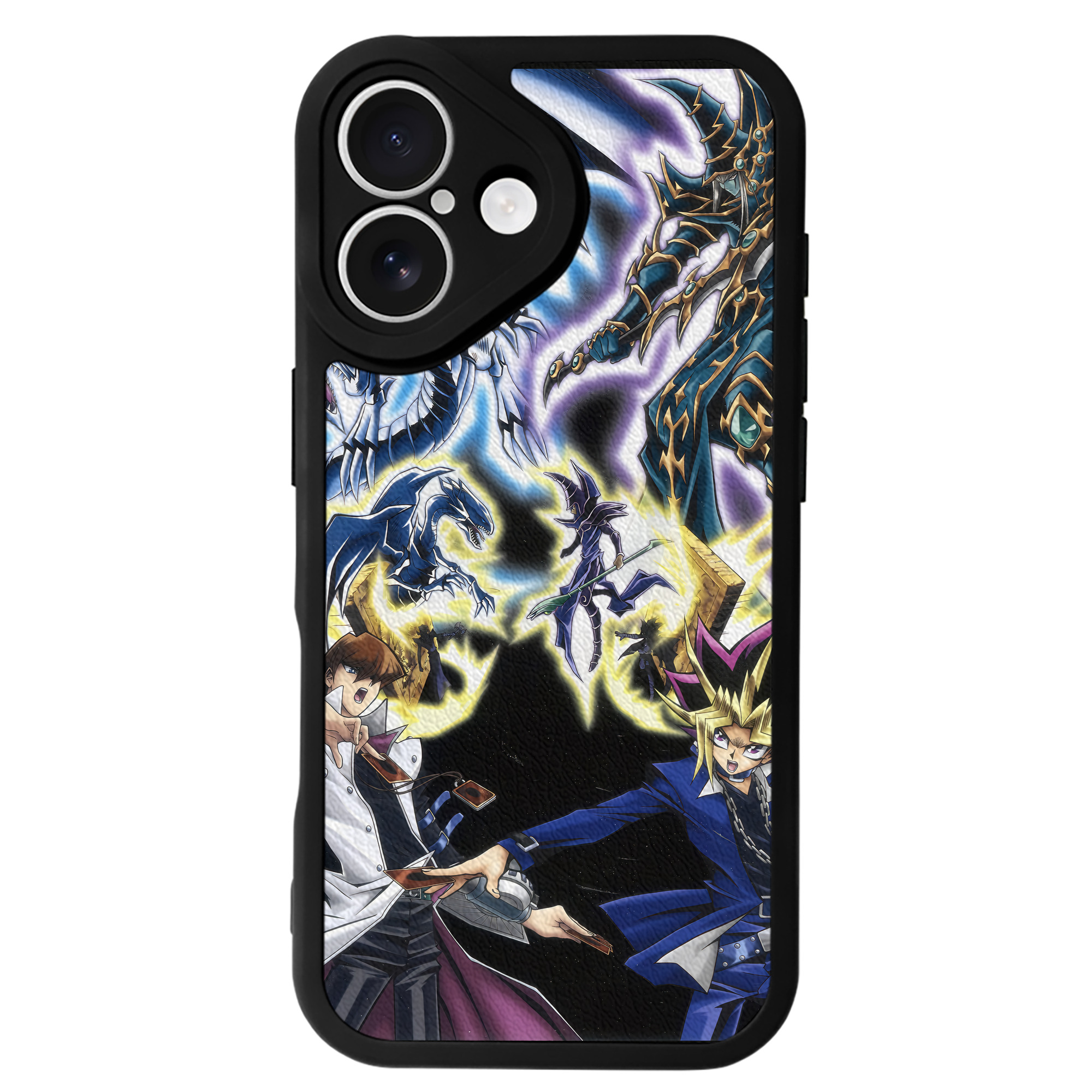 （画像用） 遊☆戯☆王 Yu-Gi-Oh! 【iPhone 16シリーズ対応】シリコンスマホケース（レザー調） 材質：シリコン